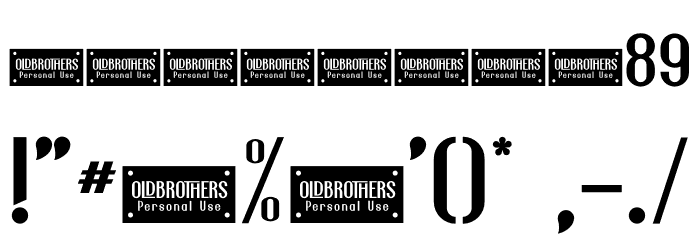 Oldbrothers - Personal Use Font OTHER CHARS