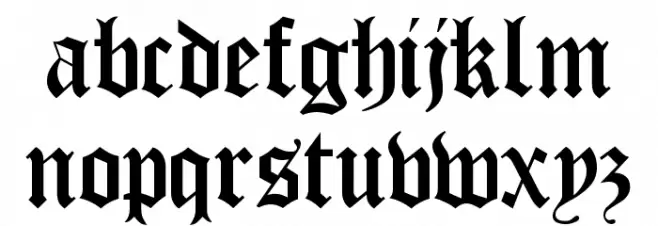 Oldchristmas Regular फ़ॉन्ट लोअरकेस