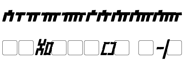 Olde Dethek Italic Font OTHER CHARS