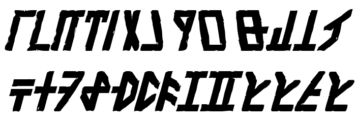 Olde Dethek Italic Font LOWERCASE