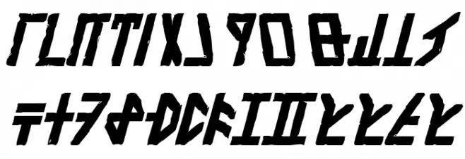 Olde Dethek Italic फ़ॉन्ट लोअरकेस