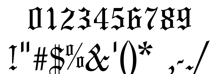 Olde English Regular Font OTHER CHARS
