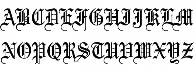 Olde English Regular Schriftart Groß