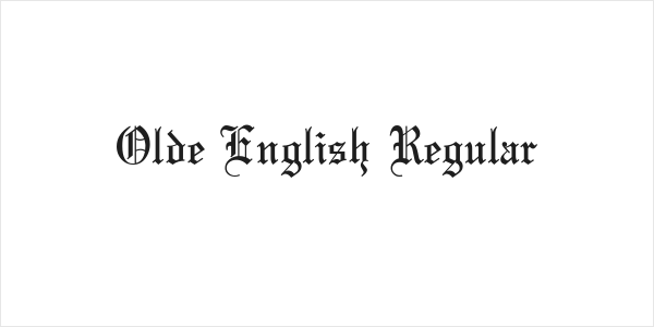 Olde English Regular Logo