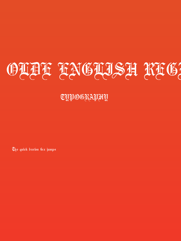 Olde English Regular Poster