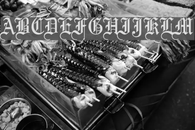Olde English Font examples
