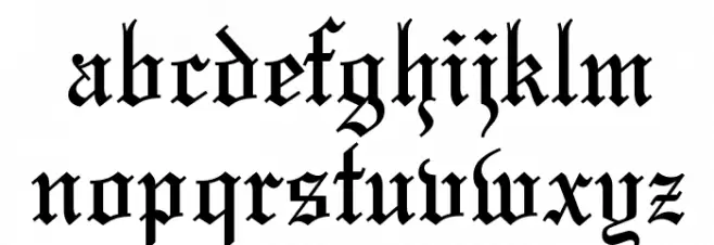 Olde English Font Litere mici