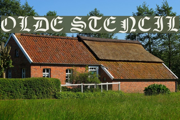 Olde Stencil Font examples