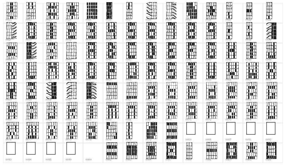 Olde Wampum Belt Character Map