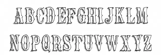 OldeBarnsby Font UPPERCASE