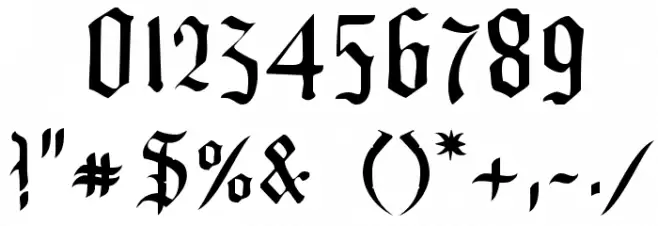 OldeCriltRegular Font OTHER CHARS