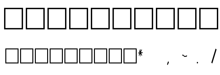 Older Regular Font OTHER CHARS