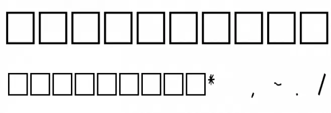 Older Regular Font OTHER CHARS