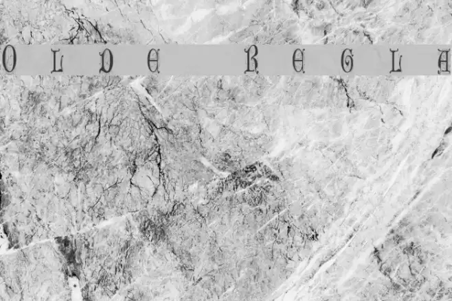 Older Regular Font examples