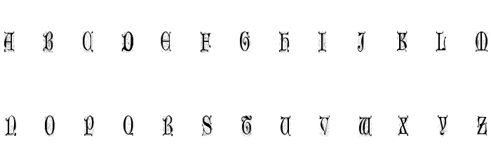 Older Regular Font LOWERCASE
