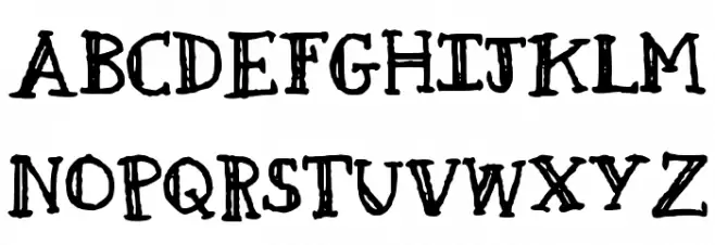 OlderLinesScript फ़ॉन्ट अपरकेस