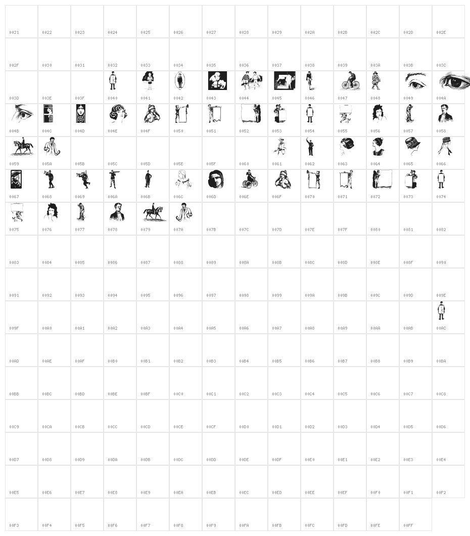 OldfashionPeopleTwo Character Map