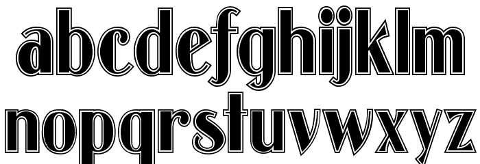 OldgateLaneOutline Font LOWERCASE