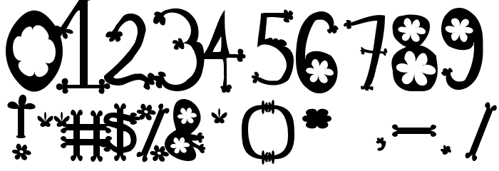 Oldie Splat Lyngam Font OTHER CHARS