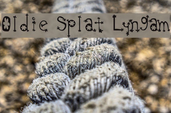 Oldie Splat Lyngam Font examples