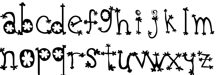 Oldie Splat Lyngam Font LOWERCASE