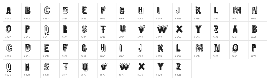 OldiesButGoodies Character Map