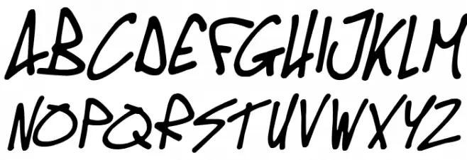 Oldschool Tag Italic फ़ॉन्ट अपरकेस