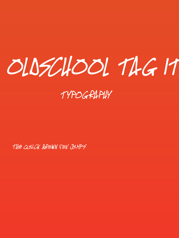 Oldschool Tag Italic Poster