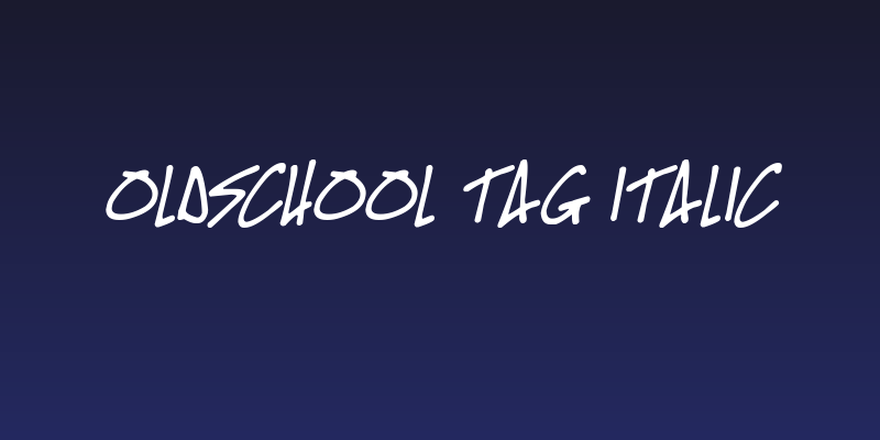 Oldschool Tag Italic Social Header