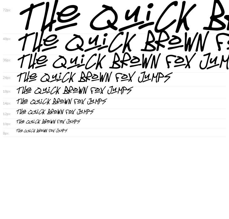 Oldschool Tag Italic Waterfall