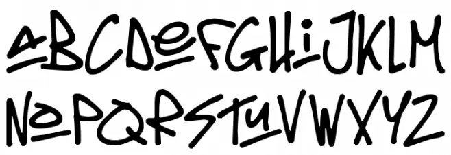 Oldschool Tag Font LOWERCASE