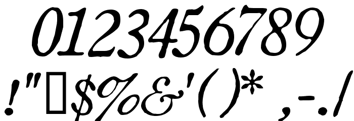Oldstyle Italic HPLHS Font OTHER CHARS