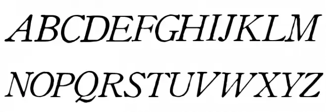 Oldstyle Italic HPLHS Schriftart Groß