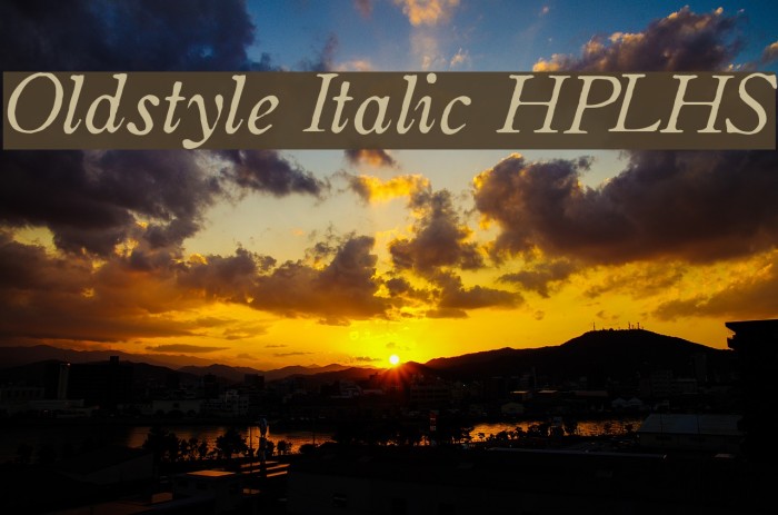 Oldstyle Italic HPLHS Font examples