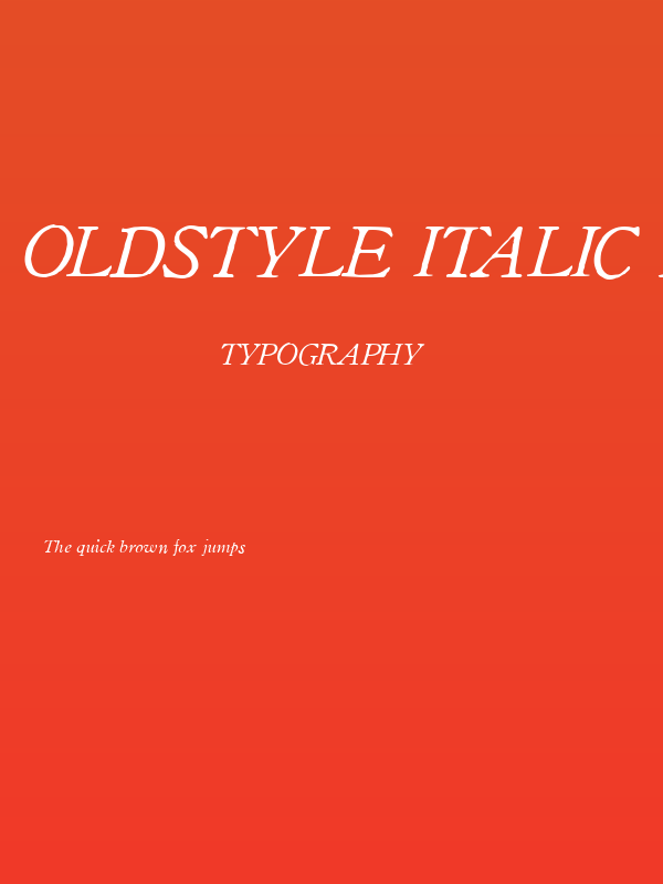 Oldstyle Italic HPLHS Poster