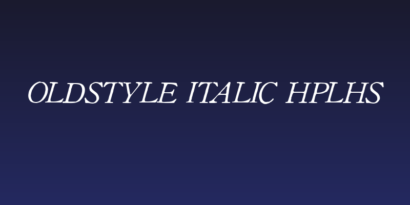 Oldstyle Italic HPLHS Social Header
