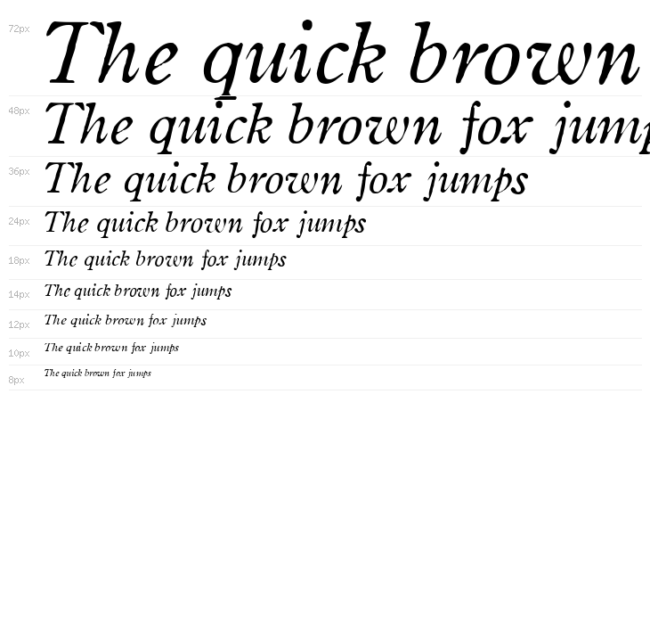 Oldstyle Italic HPLHS Waterfall