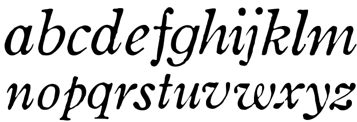 Oldstyle Italic HPLHS Font LOWERCASE