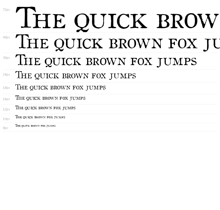 Oldstyle Small Caps HPLHS Waterfall