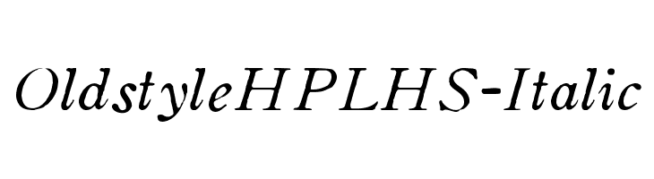OldstyleHPLHS-Italic Font