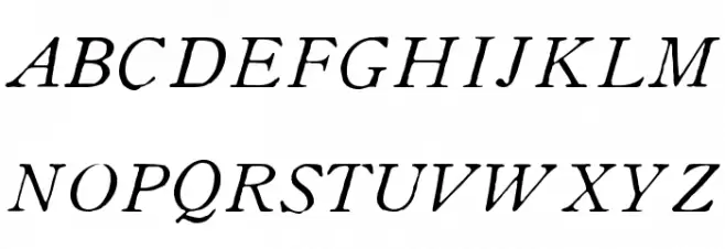 OldstyleHPLHS-Italic Schriftart Groß