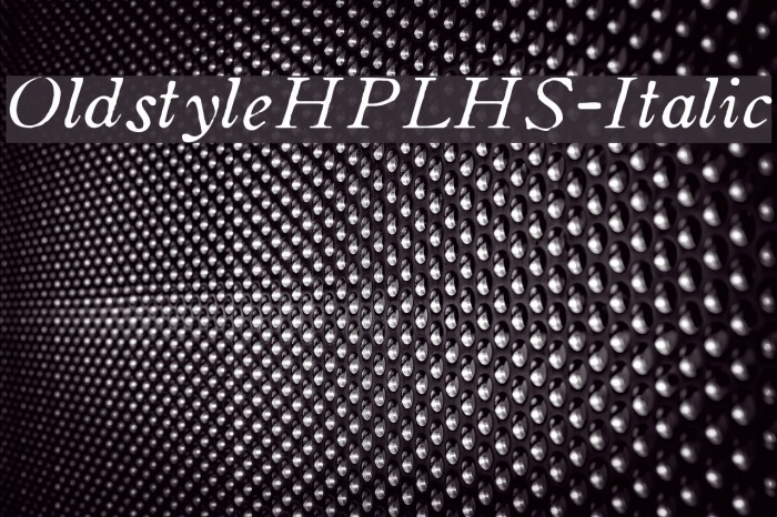 OldstyleHPLHS-Italic Font examples