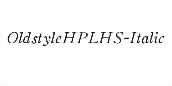 OldstyleHPLHS-Italic Logo