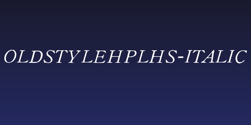 OldstyleHPLHS-Italic Social Header