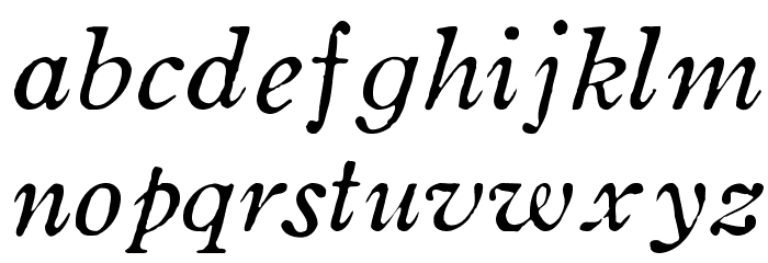OldstyleHPLHS-Italic Font LOWERCASE