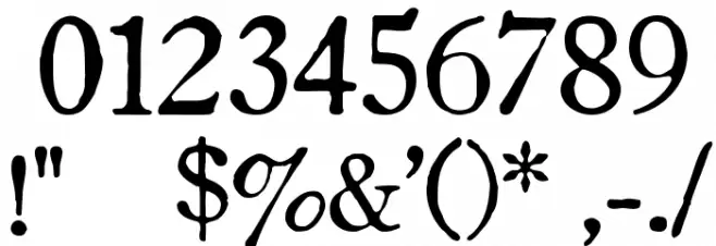 OldstyleHPLHS-Regular Font OTHER CHARS