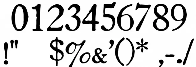 OldstyleHPLHS-SC Font OTHER CHARS