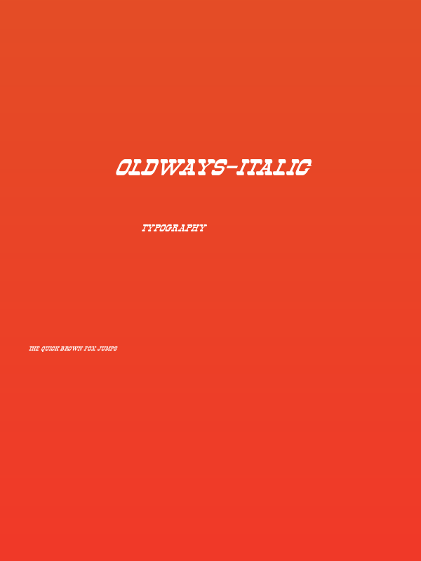 Oldways-Italic Poster