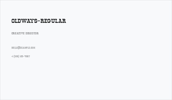 Oldways-Regular Business Card