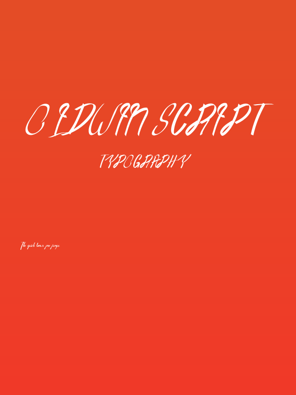 Oldwin Script Poster